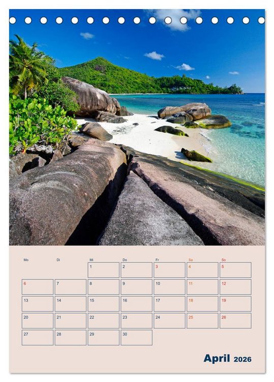Produktbild: Mahe - Inselparadies der Seychellen (Tischkalender 2026 DIN A5 hoch), CALVENDO Monatskalender