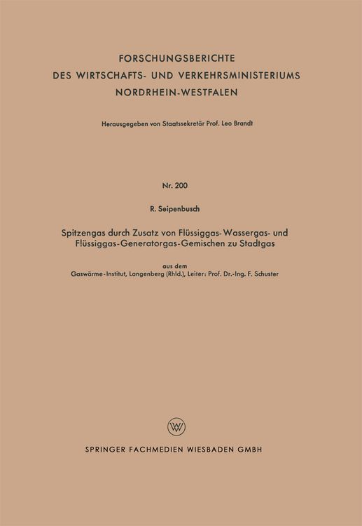 Produktbild: Spitzengas durch Zusatz von Fl&uuml;ssiggas- Wassergas- und Fl&uuml;ssiggas-Generatorgas-Gemischen zu Stadtgas