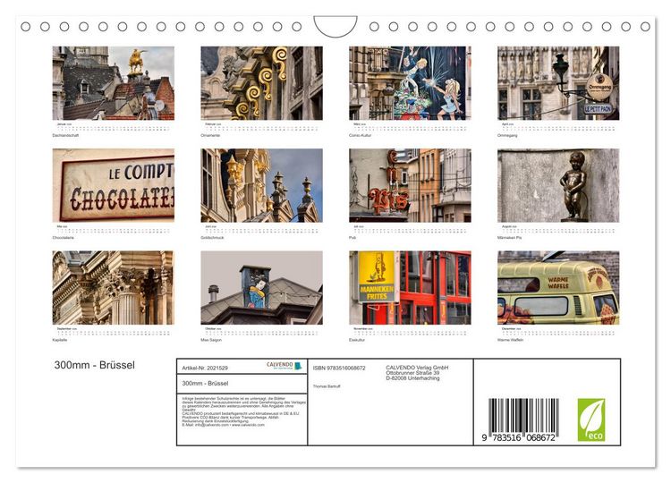 Produktbild: 300mm - Br&uuml;ssel (Wandkalender 2026 DIN A4 quer), CALVENDO Monatskalender