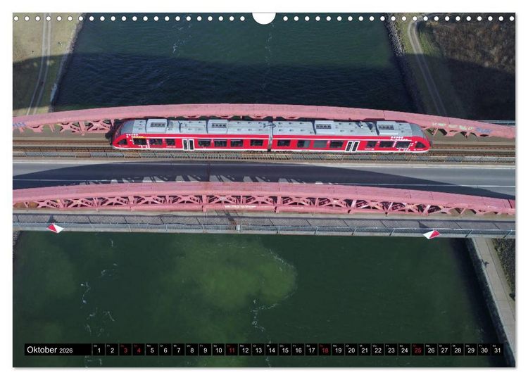 Produktbild: 100 Meter &uuml;ber Grund - Am Nord-Ostsee-Kanal (Wandkalender 2026 DIN A3 quer), CALVENDO Monatskalender