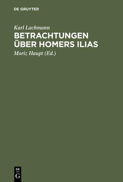 Produktbild: Betrachtungen &uuml;ber Homers Ilias