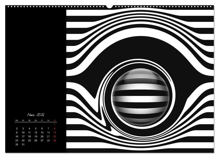 Produktbild: Optische Kunst im Quadrat (Wandkalender 2026 DIN A2 quer), CALVENDO Monatskalender