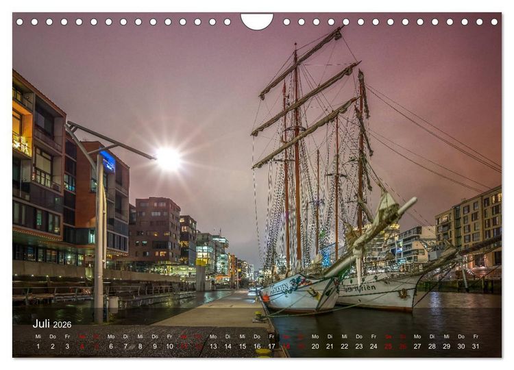 Produktbild: Deutschland Impressionen bei Nacht (Wandkalender 2026 DIN A4 quer), CALVENDO Monatskalender