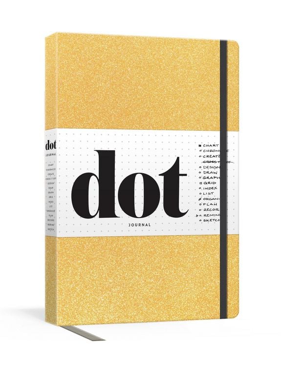 Produktbild: Dot Journal (Gold): A Dotted, Blank Journal for List-Making, Journaling, Goal-Setting: 256 Pages with Elastic Closure and Ribbon Marker