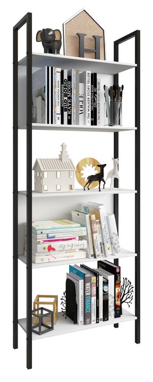Produktbild: Holz Metall Stand Regal B&uuml;ro B&uuml;cher Flakos 5fach
