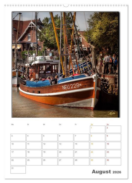 Produktbild: Ostfriesland - Hafen Neuharlingersiel (hochwertiger Premium Wandkalender 2026 DIN A2 hoch), Kunstdruck in Hochglanz