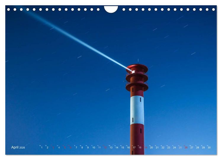 Produktbild: Nachts in Wilhelmshaven Edition mit maritimen Motiven (Wandkalender 2026 DIN A4 quer), CALVENDO Monatskalender