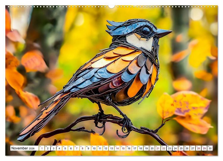 Produktbild: Gartentiere aus Metall - Upcycling-Dekoideen f&uuml;r kreative G&auml;rten (hochwertiger Premium Wandkalender 2026 DIN A2 quer), Kunstdruck in Hochglanz