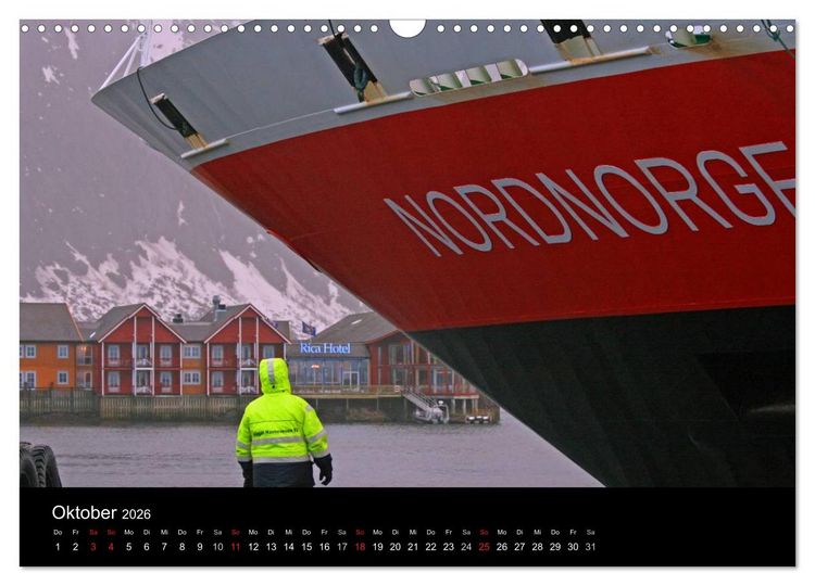 Produktbild: Hurtigruten - Entlang der norwegischen K&uuml;ste (Wandkalender 2026 DIN A3 quer), CALVENDO Monatskalender