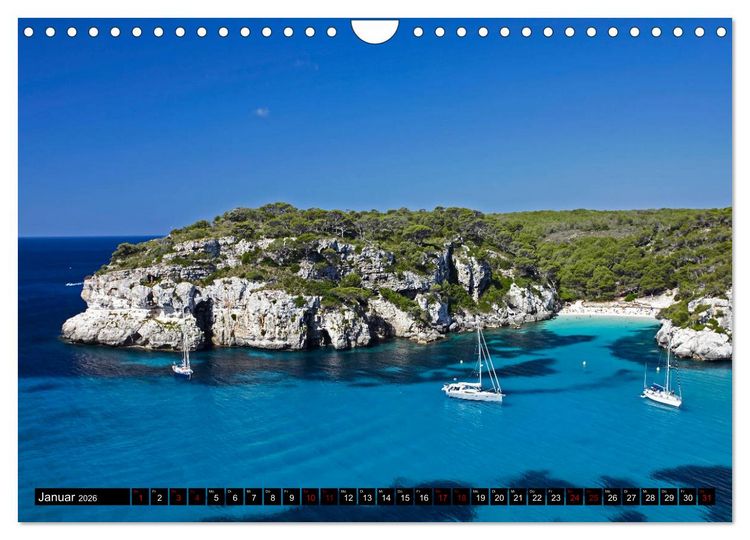 Produktbild: MENORCA - Die sanfte Perle (Wandkalender 2026 DIN A4 quer), CALVENDO Monatskalender