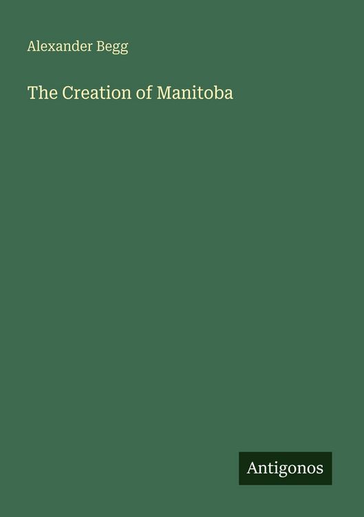 Produktbild: The Creation of Manitoba