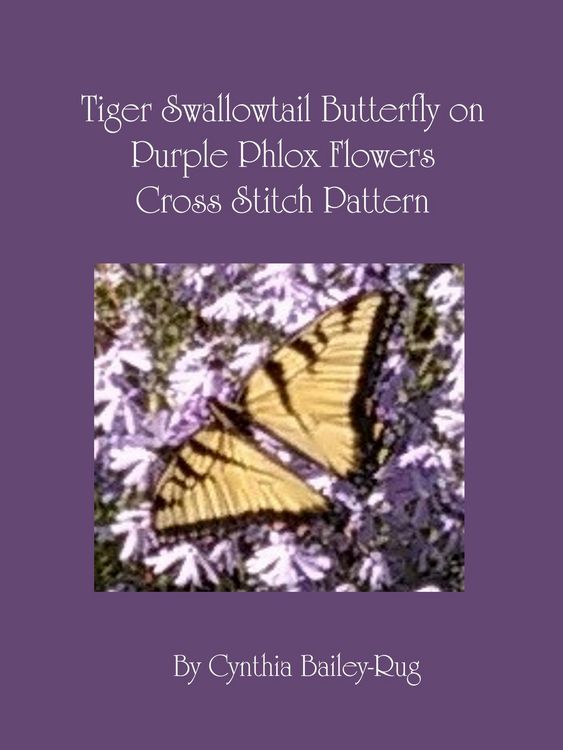 Produktbild: Tiger Swallowtail Butterfly on Purple Phlox Flowers Cross Stitch Pattern