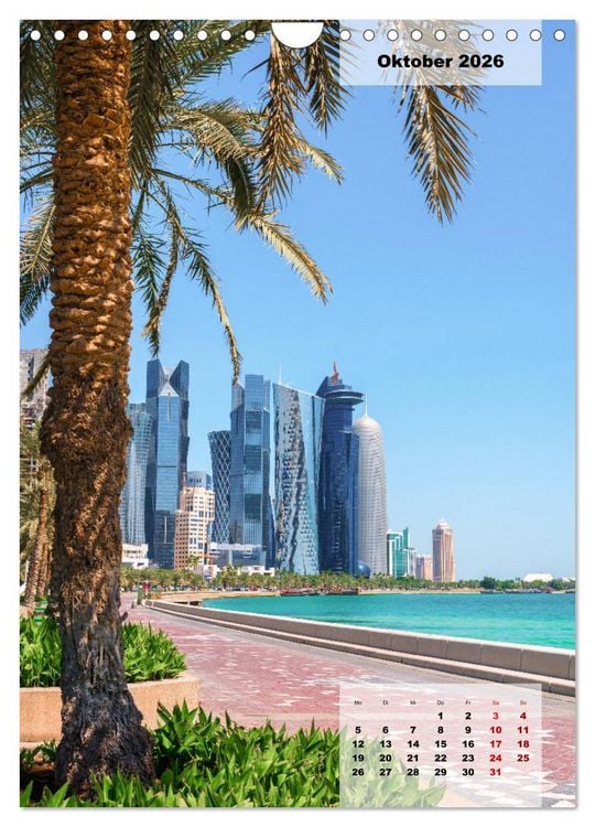 Produktbild: Doha Leuchtende Hauptstadt von Katar (Wandkalender 2026 DIN A4 hoch), CALVENDO Monatskalender
