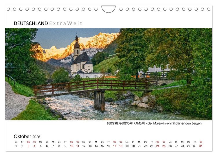 Produktbild: Bergsteigerdorf RAMSAU - Juwel im Berchtesgadener Land (Wandkalender 2026 DIN A4 quer), CALVENDO Monatskalender