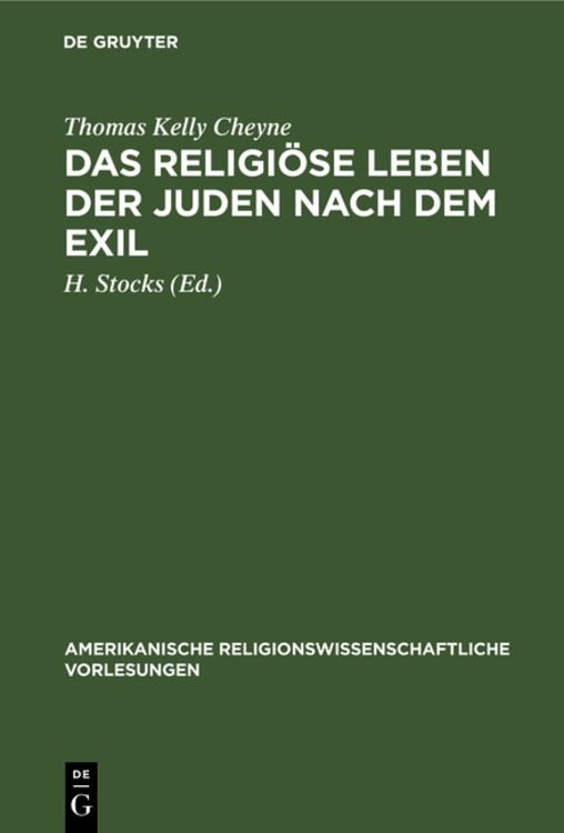 Produktbild: Das religi&ouml;se Leben der Juden nach dem Exil