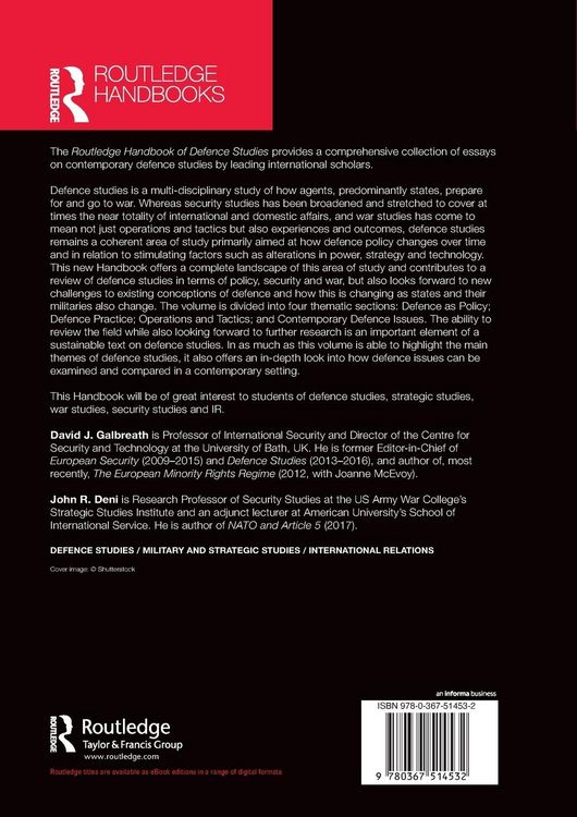 Produktbild: Routledge Handbook of Defence Studies