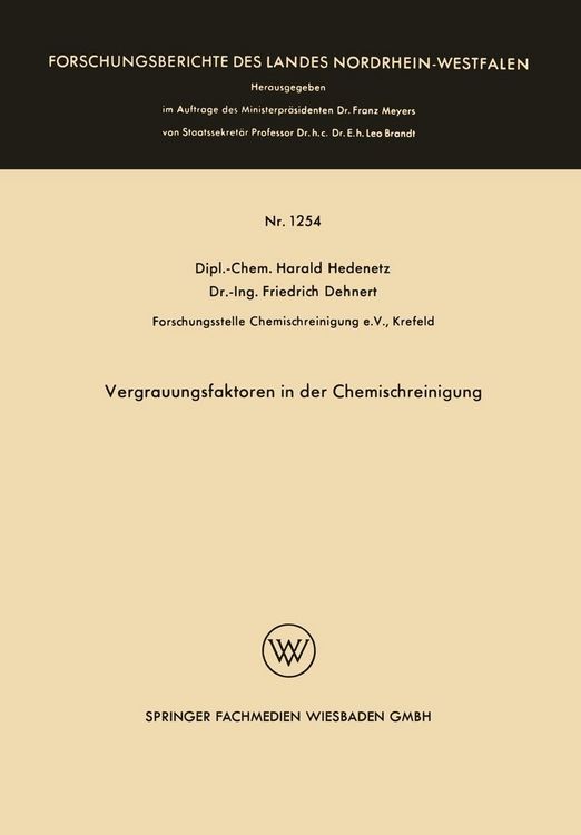 Produktbild: Vergrauungsfaktoren in der Chemischreinigung