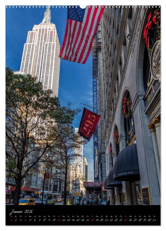 Produktbild: New York City (hochwertiger Premium Wandkalender 2026 DIN A2 hoch), Kunstdruck in Hochglanz