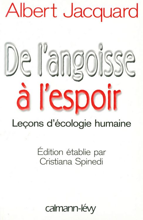 Produktbild: De l'angoisse &agrave; l'espoir