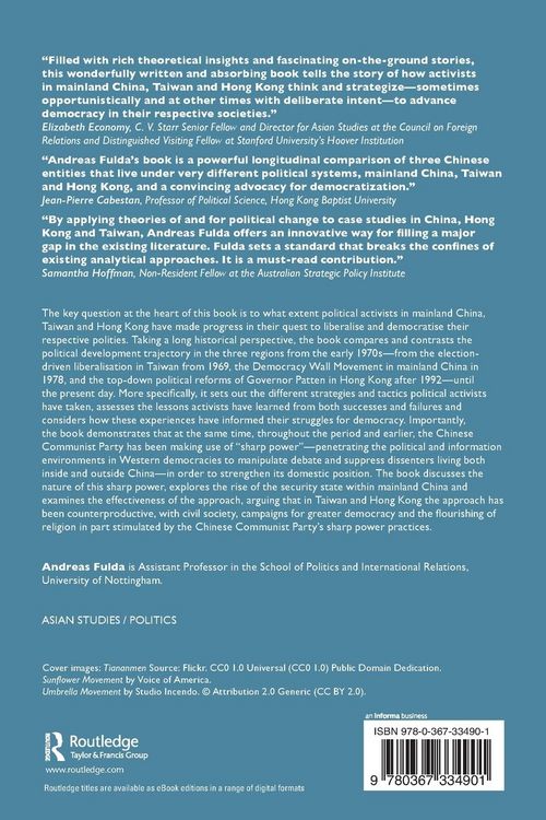 Produktbild: The Struggle for Democracy in Mainland China, Taiwan and Hong Kong