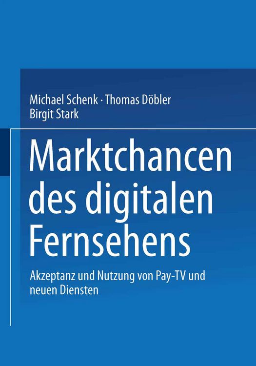Produktbild: Marktchancen des digitalen Fernsehens