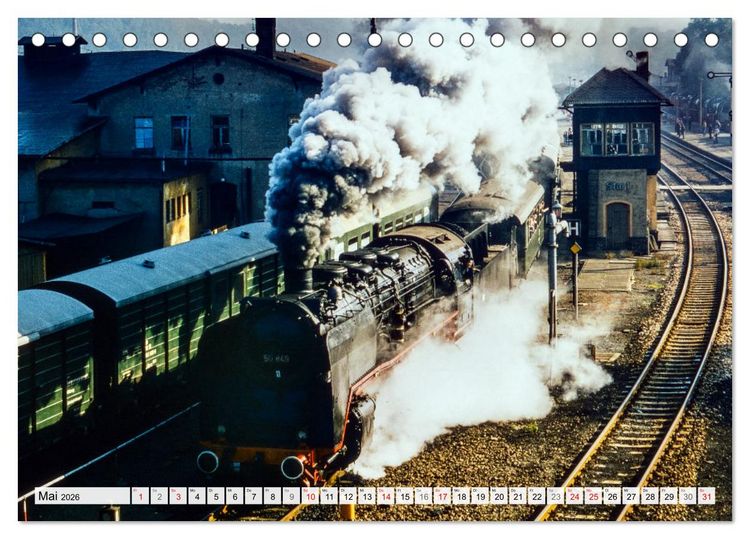 Produktbild: Reichsbahn in Color (Tischkalender 2026 DIN A5 quer), CALVENDO Monatskalender