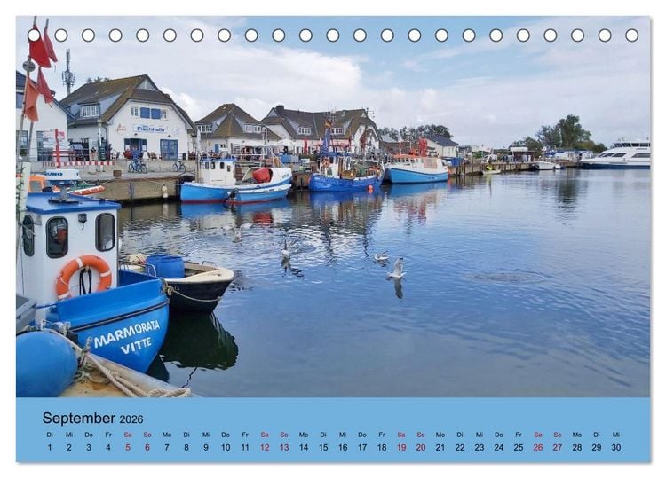 Produktbild: Ostsee von Heringsdorf bis Hiddensee (Tischkalender 2026 DIN A5 quer), CALVENDO Monatskalender