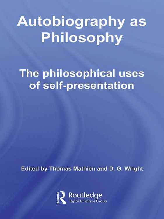 Produktbild: Autobiography as Philosophy
