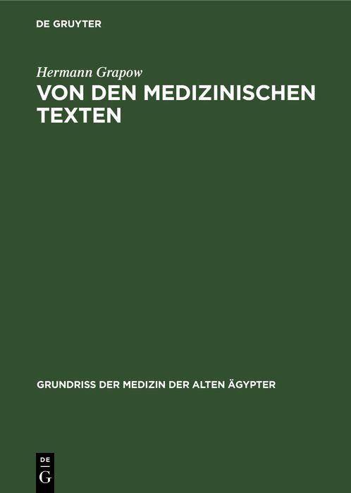 Produktbild: Von den medizinischen Texten