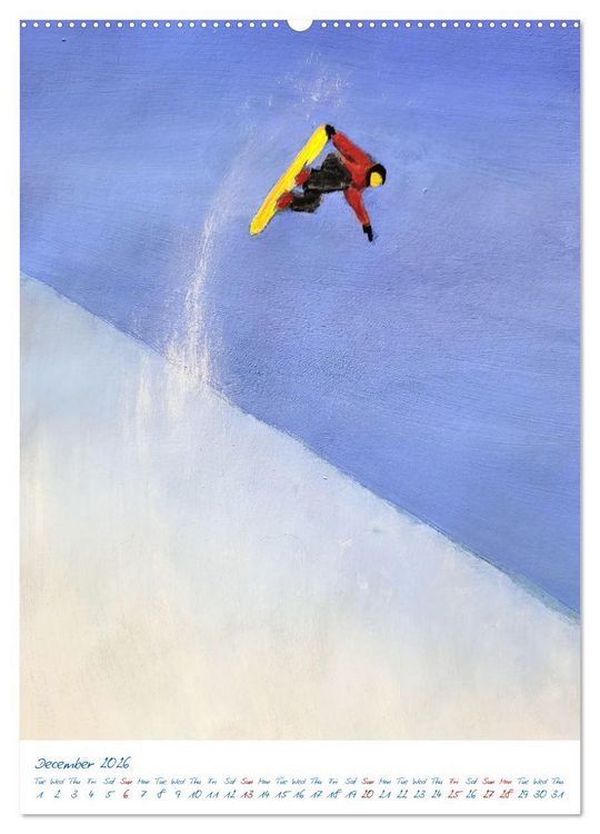 Produktbild: Colourful snowboard power world (Wall Calendar 2026 DIN A2 portrait), CALVENDO 12 Month Wall Calendar
