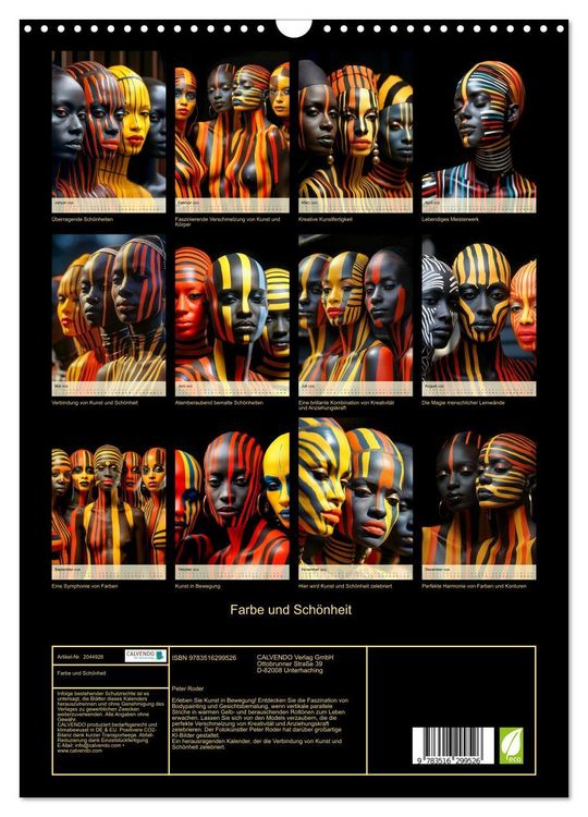 Produktbild: Farbe und Sch&ouml;nheit (Wandkalender 2026 DIN A3 hoch), CALVENDO Monatskalender