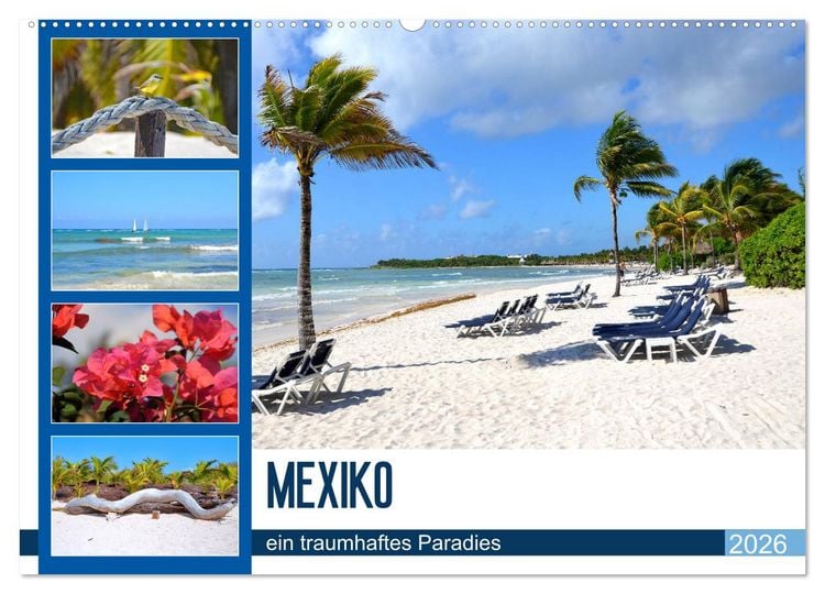 Produktbild: Mexiko - ein traumhaftes Paradies (Wandkalender 2026 DIN A2 quer), CALVENDO Monatskalender
