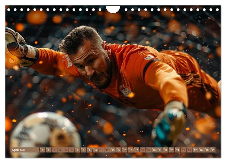 Produktbild: Fu&szlig;ball - Dynamik am Ball (Wandkalender 2026 DIN A4 quer), CALVENDO Monatskalender