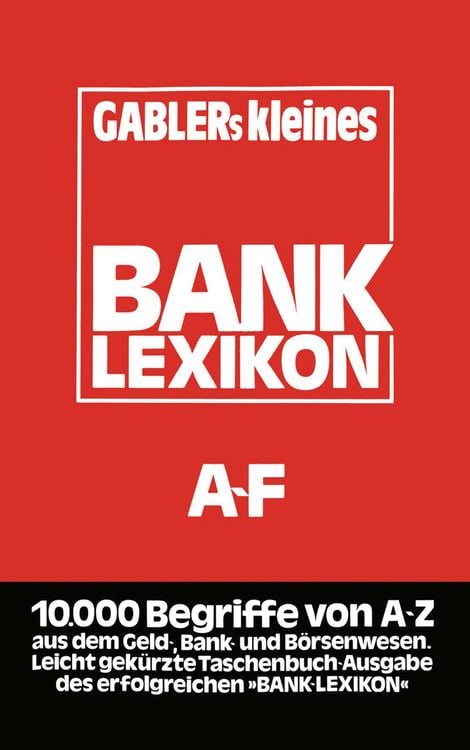 Produktbild: Gablers Kleines Bank Lexikon
