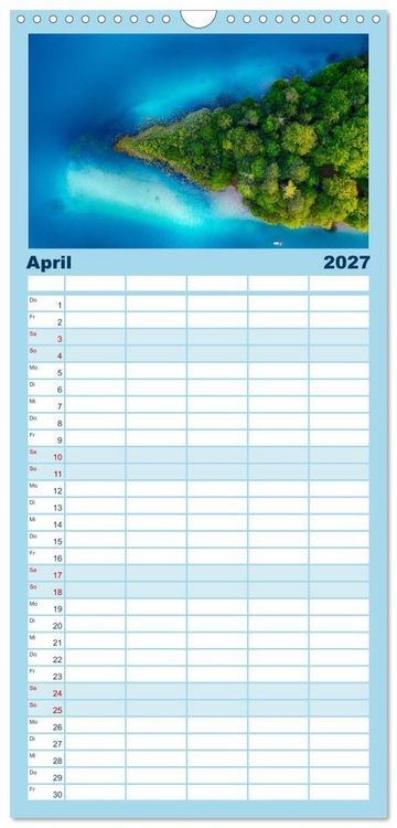 Produktbild: Familienplaner 2027 - Der wundersch&ouml;ne Faaker See in K&auml;rnten mit 5 Spalten (Wandkalender, 21 x 45 cm) CALVENDO