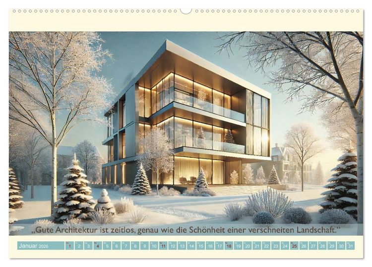 Produktbild: Architektur und Natur im Rhythmus der Jahreszeiten (Wandkalender 2026 DIN A2 quer), CALVENDO Monatskalender