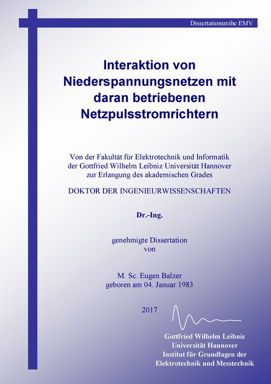 Produktbild: Interaktion von Niederspannungsnetzen mit daran betriebenen Netzpulsstromrichtern
