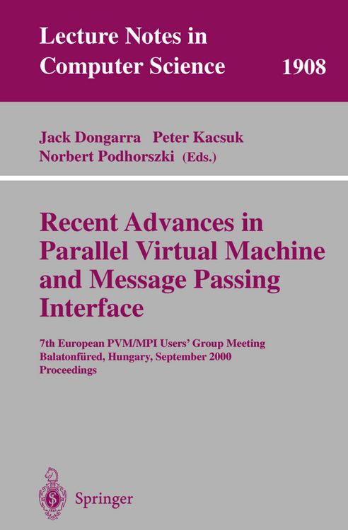 Produktbild: Recent Advances in Parallel Virtual Machine and Message Passing Interface