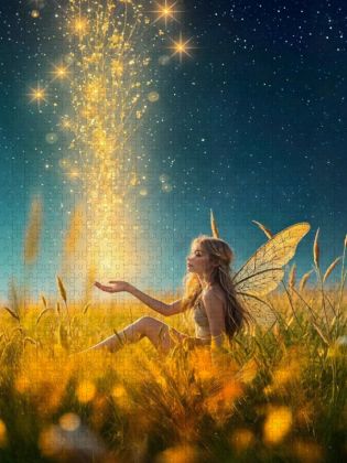 Produktbild: CALVENDO Puzzle Die Sternenfee des August - Ein Hauch von Unendlichkeit | 1000 Teile Lege-Gr&ouml;&szlig;e 64x48cm Foto-Puzzle f&uuml;r gl&uuml;ckliche Stunden