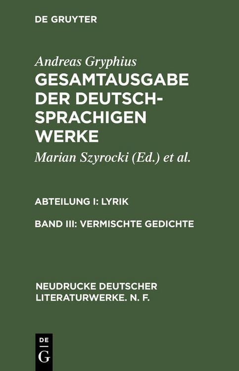 Produktbild: Vermischte Gedichte