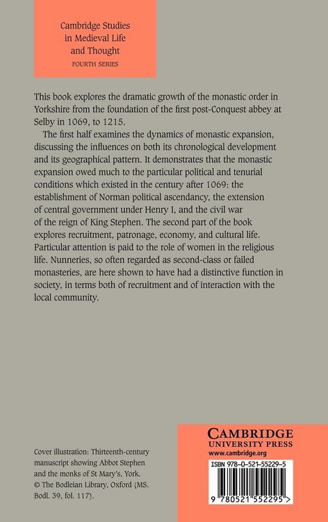 Produktbild: The Monastic Order in Yorkshire, 1069 1215