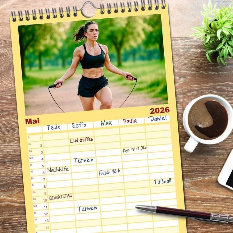 Produktbild: Familienplaner 2026 - MMA Mixed Martial Arts mit 5 Spalten (Wandkalender, 21 x 45 cm) CALVENDO