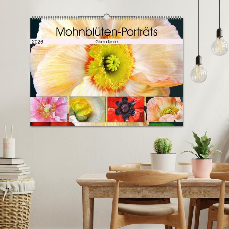 Produktbild: Mohnbl&uuml;ten-Portr&auml;ts (Wandkalender 2026 DIN A2 quer), CALVENDO Monatskalender