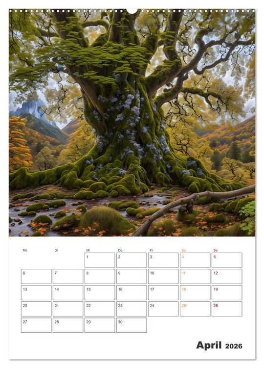 Produktbild: M&auml;rchenhafte B&auml;ume (hochwertiger Premium Wandkalender 2026 DIN A2 hoch), Kunstdruck in Hochglanz