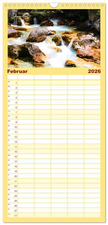 Produktbild: Familienplaner 2026 - Slowenien - Triglav Nationalpark mit 5 Spalten (Wandkalender, 21 x 45 cm) CALVENDO