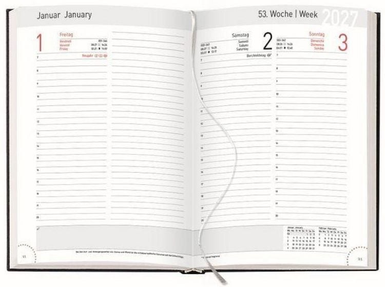 Produktbild: Buchkalender Chef-Timer Balaton burgund 2027