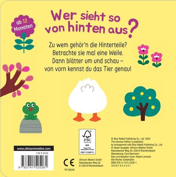 Produktbild: Wer sieht so von hinten aus? - Bl&auml;tter um und find&acute;s heraus!