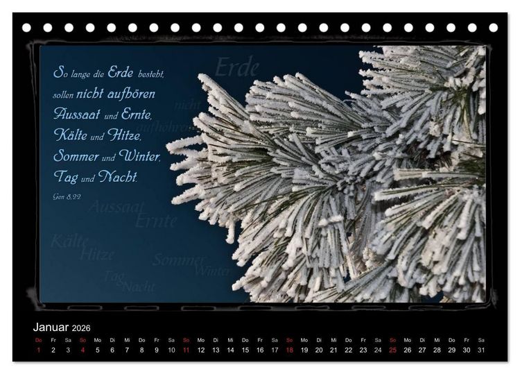 Produktbild: Monat f&uuml;r Monat ein Bibelvers (Tischkalender 2026 DIN A5 quer), CALVENDO Monatskalender