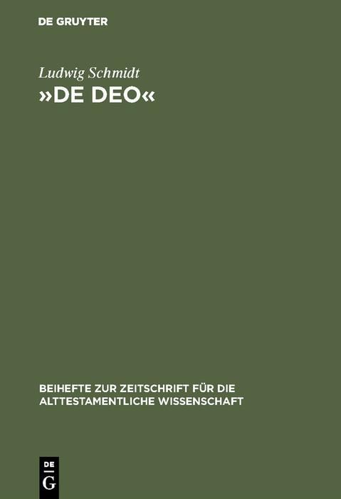Produktbild: &raquo;De Deo&laquo;
