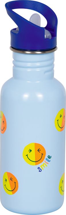 Produktbild: Edelstahlflasche Happy Face (ca. 0.5l) / Kleine Freunde